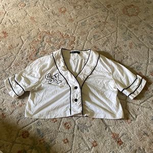 Cropped baseball top